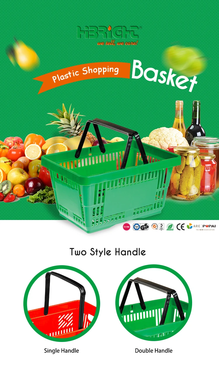 Two Handle Recycled Plastic Shopping Basket For Sale Buy Shopping