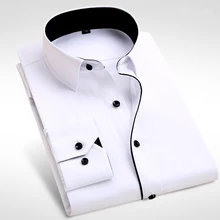 2016 Brand New Men Shirt Male Dress Shirts Men’s Fashion Casual Long Sleeve Business Formal Shirt camisa social masculina