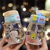 350ml drinking water Leak Proof Bottle Sippy Cup with Straw strip