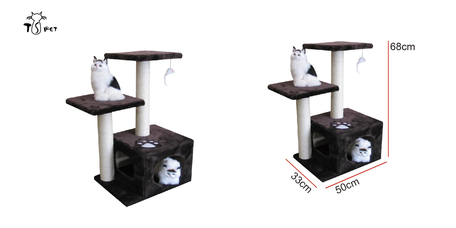 scratch post cat tree