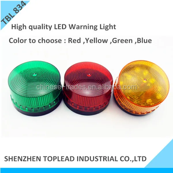 Green,Red,Yellow,Blue Color Led Mini Strobe Warning Light 2 Screw 2