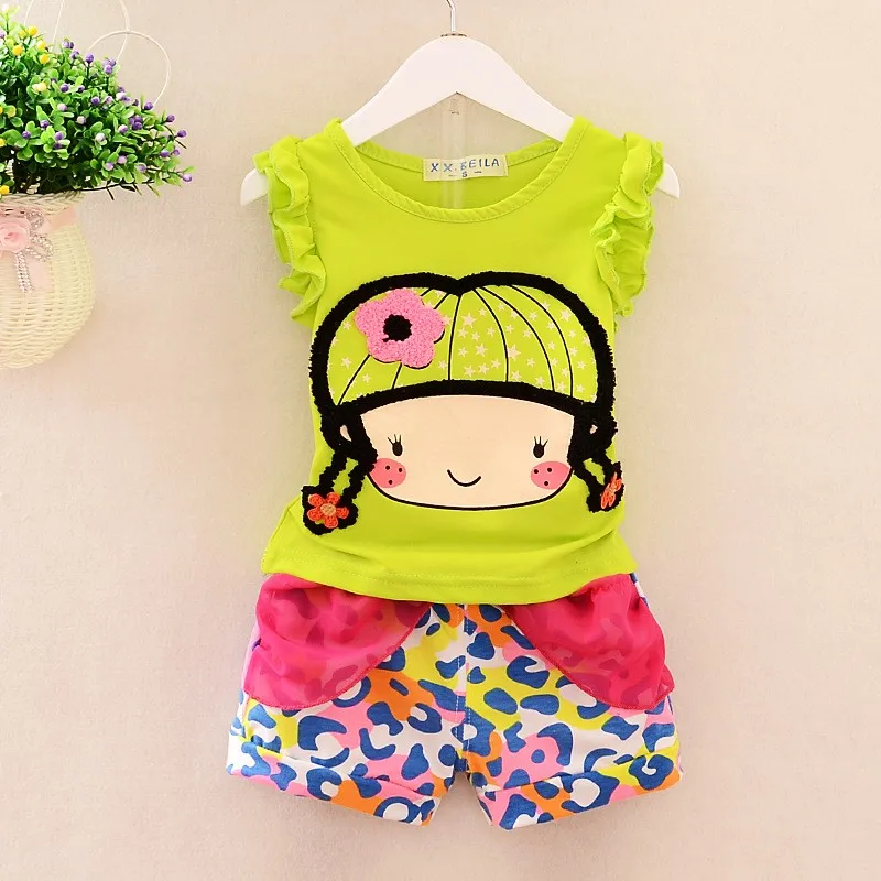 Lovely O-neck Summer Sleeveless Clothes Baba Suit For Fashion Kids Girl ...