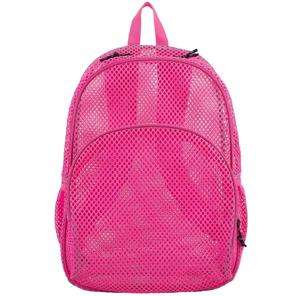 New Design Girl's Pink Mesh Backpack For School Sports - Buy Fashion ...