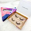 2 pairs marble box rose gold based 100% mink luxury 3D eyelash custom logo eyelash package