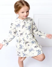 Girl font b Dress b font Kids Flower Print Princess Costume Long Sleeve Toddler Kids Clothes
