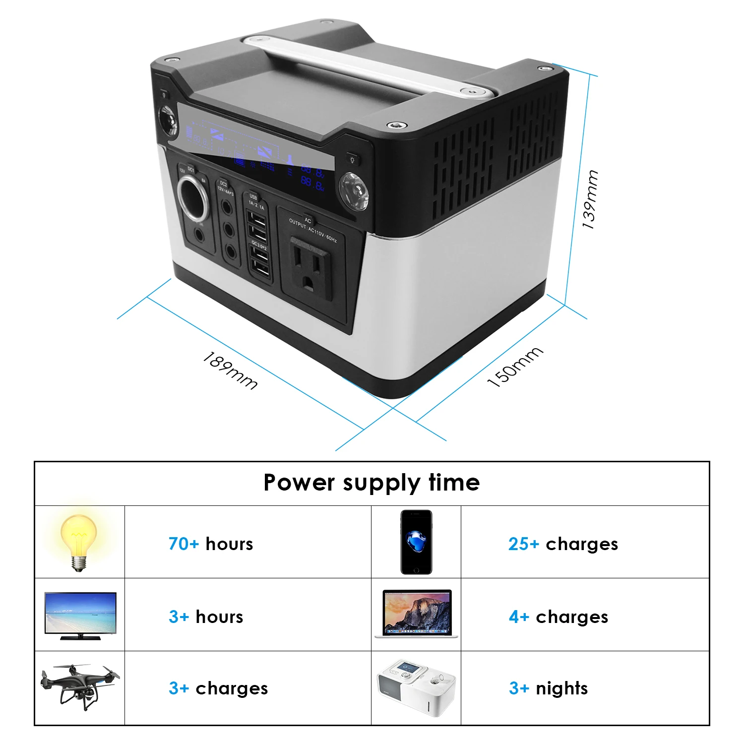300W 110v 220v 230v 240v portable solar power generator for outdoor and home use