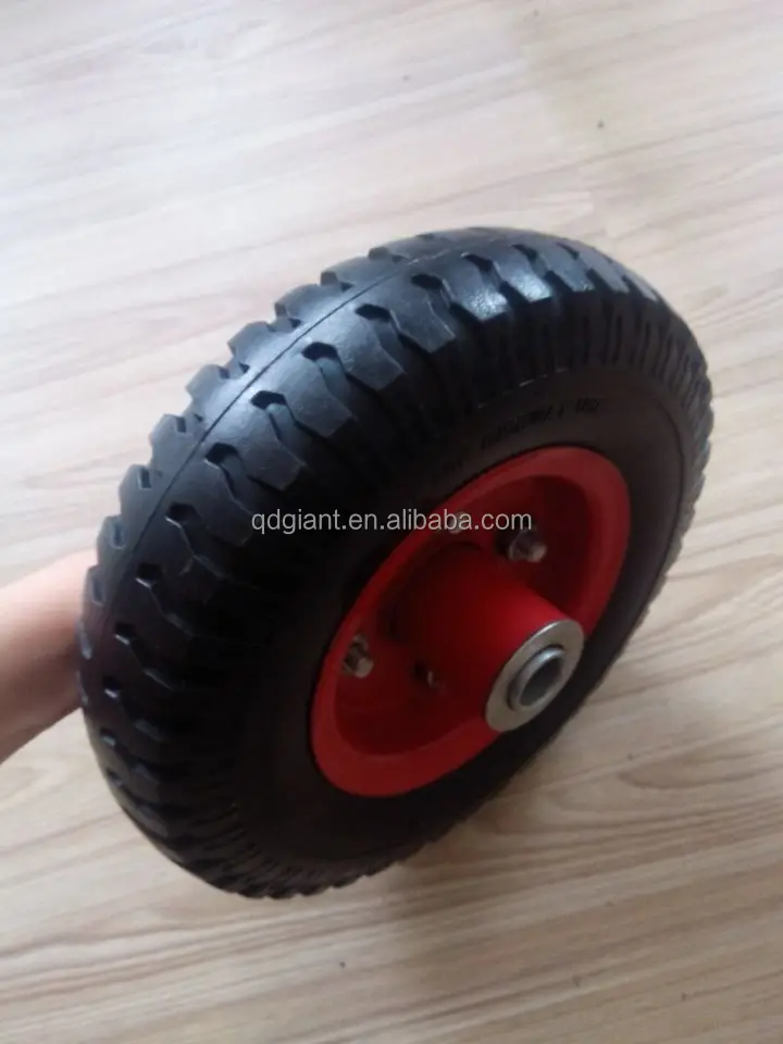 Best sell and low price pu foam wheel with steel rim