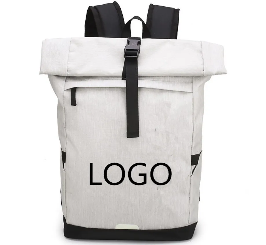 Black Roll Top Backpack Waterproof 15.6 Inches Buy Roll Top Backpack