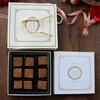 Luxury Cardboard Black Varnishing Foldable Truffle Flight Cute Chocolate Box Gift Packaging