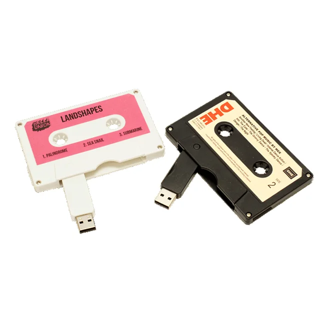 促销礼品特殊定制贴纸 4gb 8gb 16gb 32gb 盒式磁带 usb 闪存驱动器