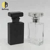 30ml Rectangle clear black perfume glass bottle glass perfume spray bottle