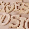 Custom stain color solid diy wooden decorative letters,varnished wood digit