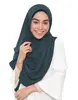 Hot Selling Thicken Bubble Chiffon Malaysia Hijab Solid Color Plain Thickening Traditional Chiffon Crepe Hijab