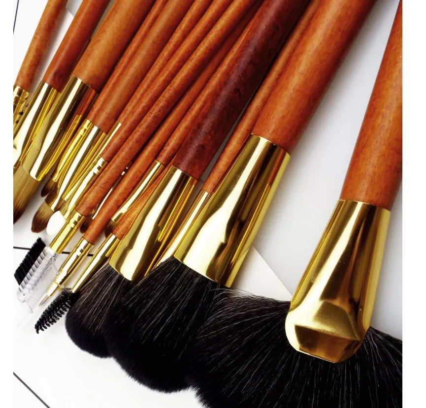 18pcs Makeup Brush Set With Pu Bag China Yiwu Professional Factory