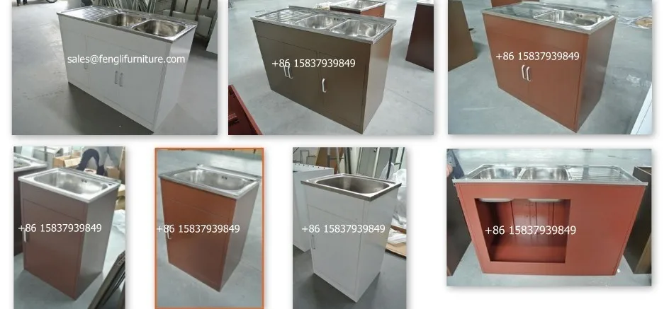 Cheap Antique Metal Kitchen or Bathroom Sink Base Cabinets