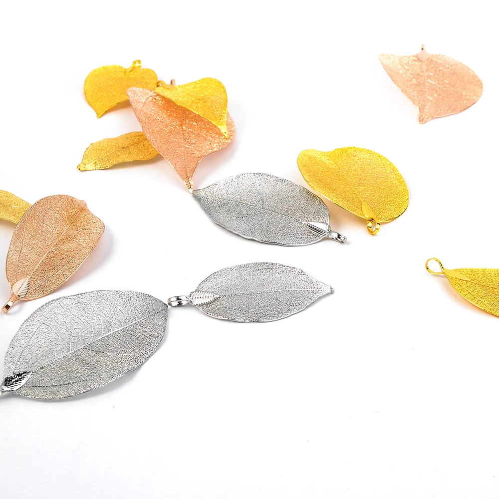New Arrival Custom Luxury Women Jewellery Rose Gold Necklace Leaf