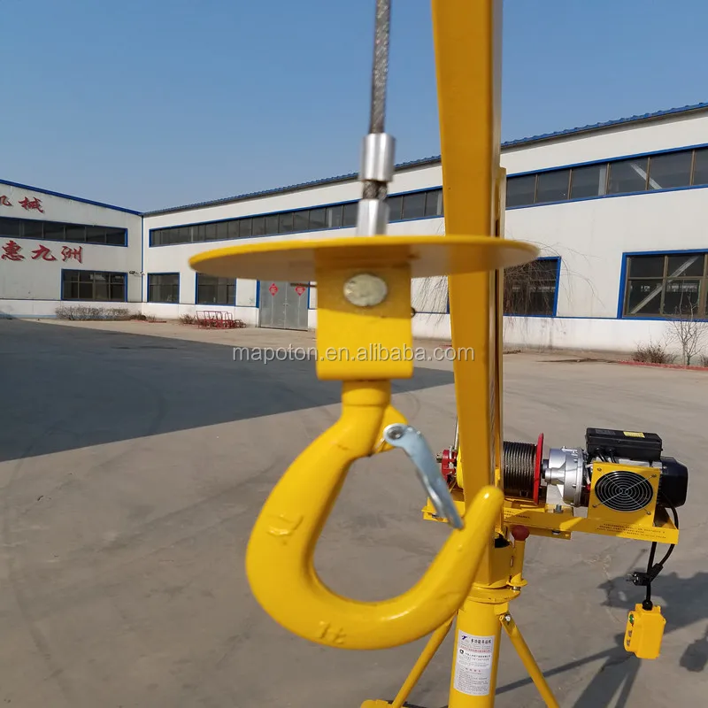 
Small Crane Equipment Construction Material Lifting Tools 500kg Hoist Roof Machine 