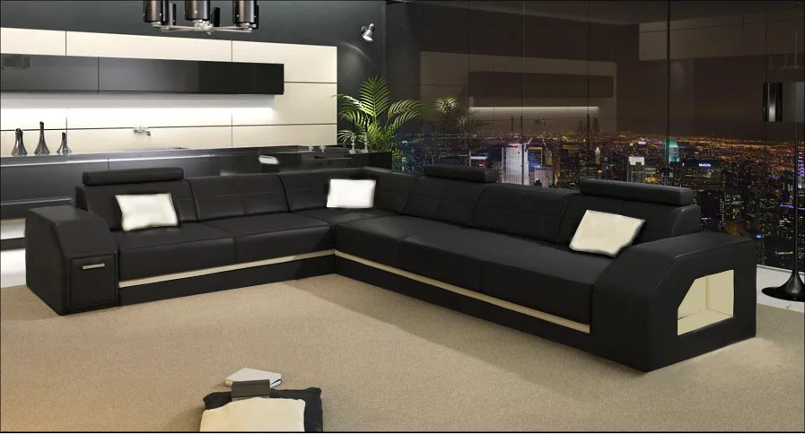 modern design corner sofa, L shape sectional sofa
