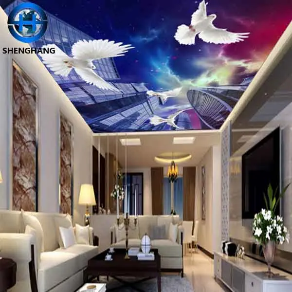 Luxury 3d Wallpaper For Ceiling Wall Decor Hotel Home Sitting Room Ceiling Wallpaper Non Woven Wallpaper View 3d Wallpaper Sh Sh Wallpaper Product