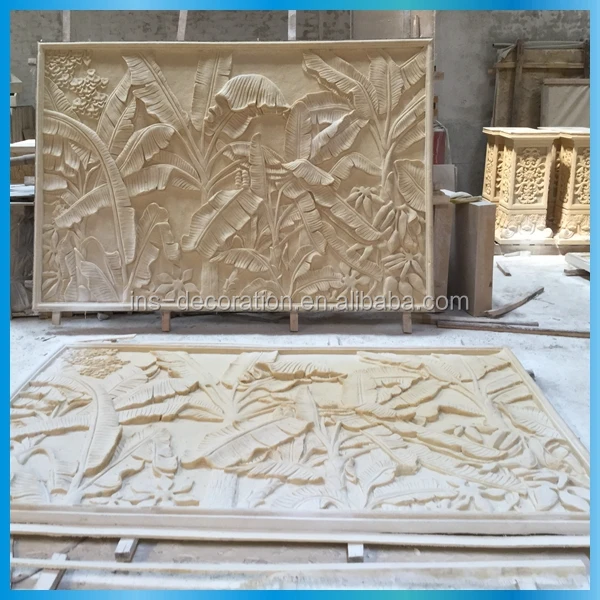 
Durable sandstone wall decoration 