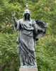 Custom made luxury metal ancient Rome garden Decoration , 2 meters life size copper garden soldier statue with shield
