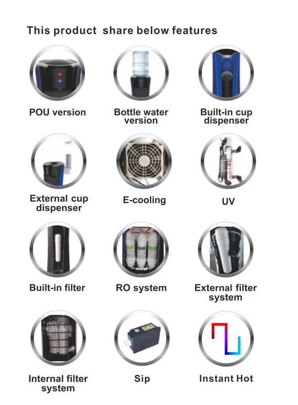 USA Certificate electric home instant water dispenser machine hot and cold