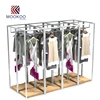 Factory direct sale silver metal hanging clothes display racks