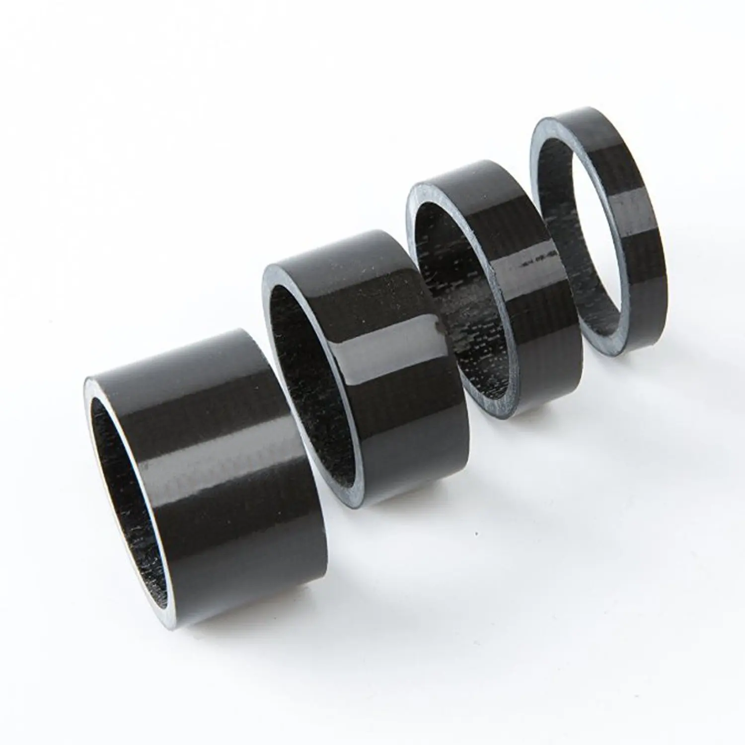 4 Piece Carbon Spacer 5//10//15//20mm One Set Headset Spacer 1-1//8/" Stem Bicycle