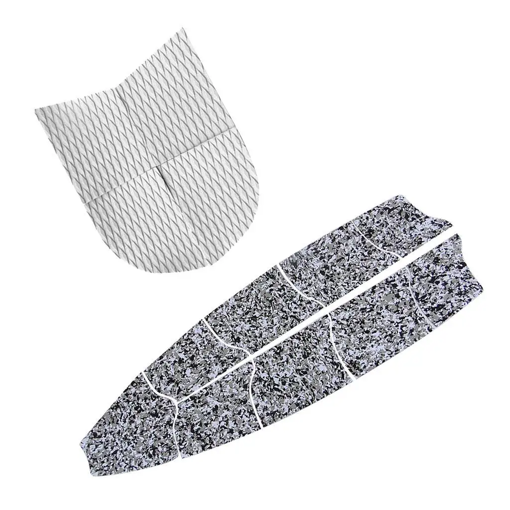 MonkeyJack Self Adhesive Diamond Grooved Non-Slip EVA 9Pcs Full Deck Grip Traction Pad 4Pcs Dog Traction Grip Mat Tail Pads for SUP Surfboard Stand Up Paddleboard Longboard Kiteboard Skimboard
