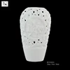 Beautiful wedding decoration modern sculpture pattern hollow bone china ceramic vase