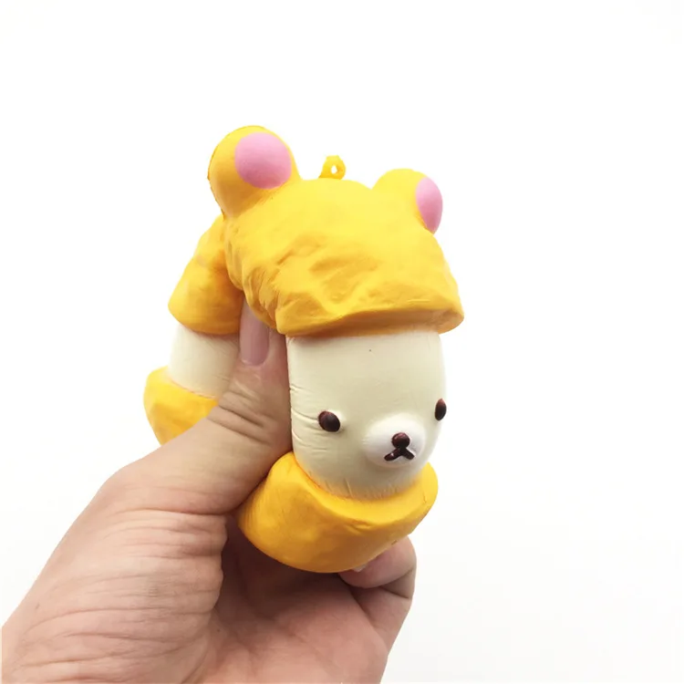 Wholesale Supplier High Quality Soft Slow Rising Puffs Bear Animal Keychain Kids Squishy Toys With Good Smell