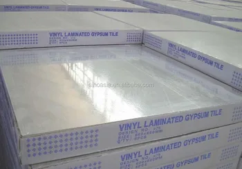 Waterproof Aluminum Foil Back Vinyl Faced Gypsum Ceiling Tile With