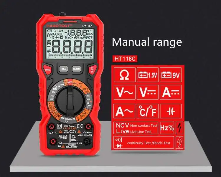 Portable Meter Of Digital Analog Multimeter With Trms/autorange