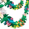2 Pack 9 Feet Long Tropical Paper Flower Leaves Garland Colorful Party Banner for Hawaii Party Decorations