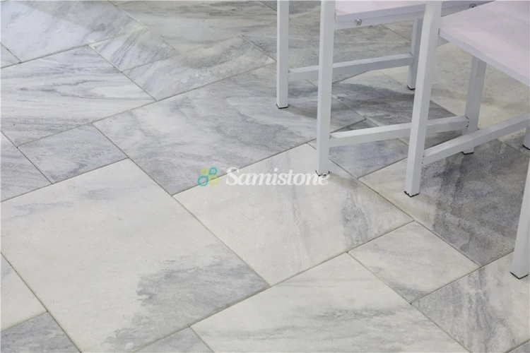 Samistone Sandblasted Rain Clouds Marble Pool Coping Tiles
