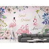 Best Selling Banana Leaf Flamingo Unicorn Printed Wall Cloth For Indoor Background Wallpapers