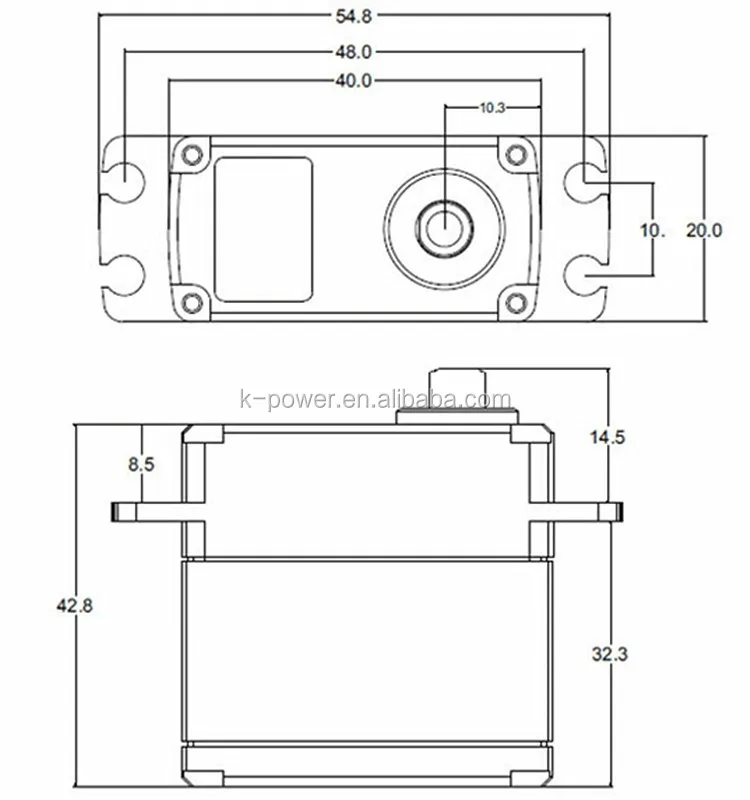K-power DHV840 Digital HV 40kg torque brushless servo motor