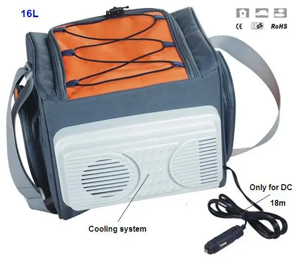Customizable Insulated Electric 16l Car Cooler Bag With External