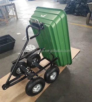 Folding Garden Cart Wagon Dump Garden Trolley Plastic Garden Tools