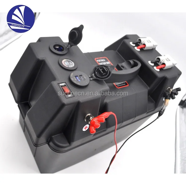 Marine Solar Charging 12v Plastic Camping Battery Box Power For Caravan