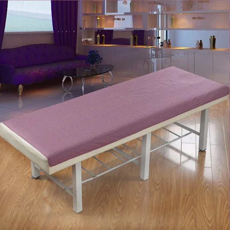 Customized 100cotton 3cm Satin Stripe Spa Flat Sheet For Wholesale