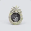Mini White gold tropical pineapple shaped photo frame large silver picture frame wholesale 4X4