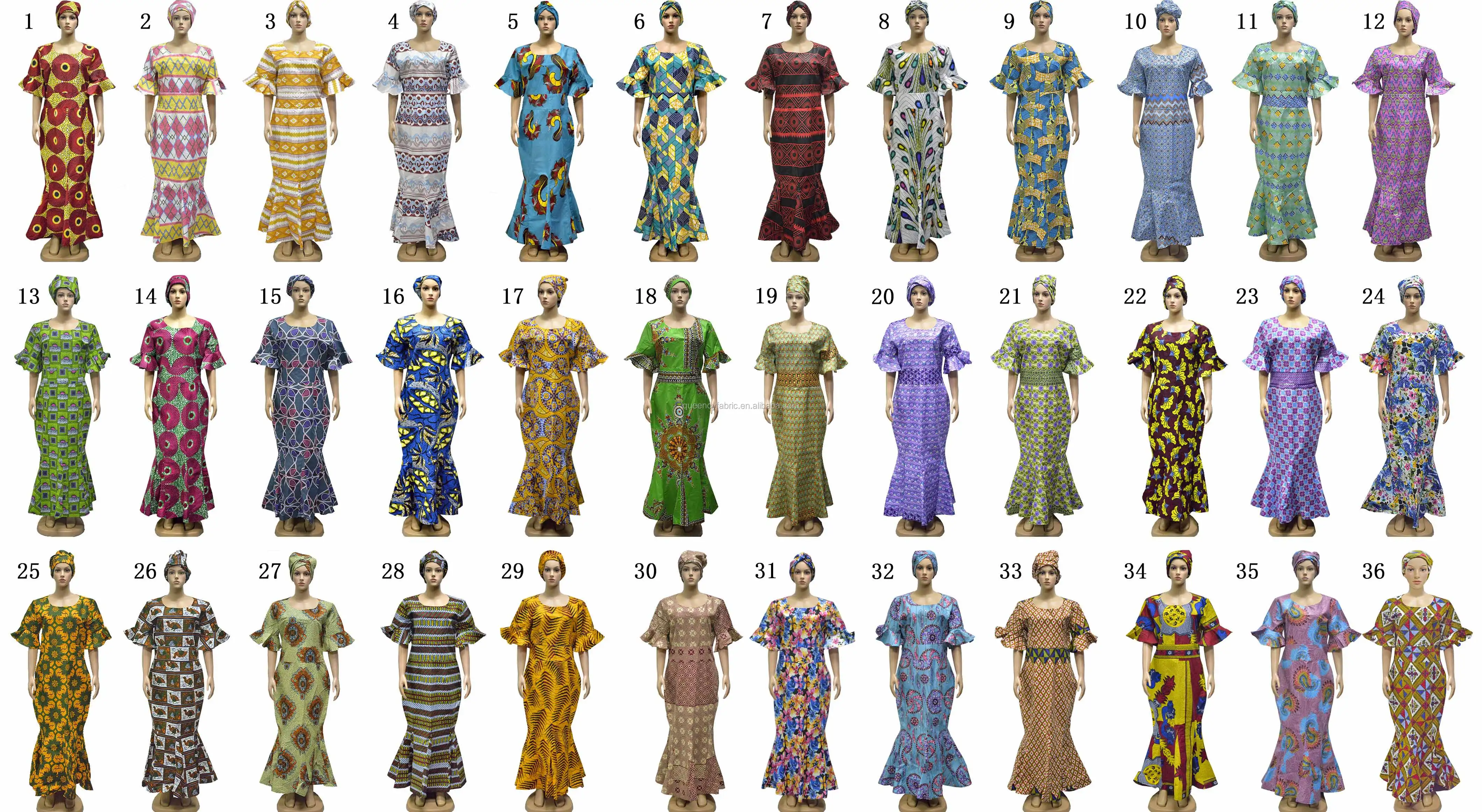 Custom Dress With Headscarf African Traditional Clothing