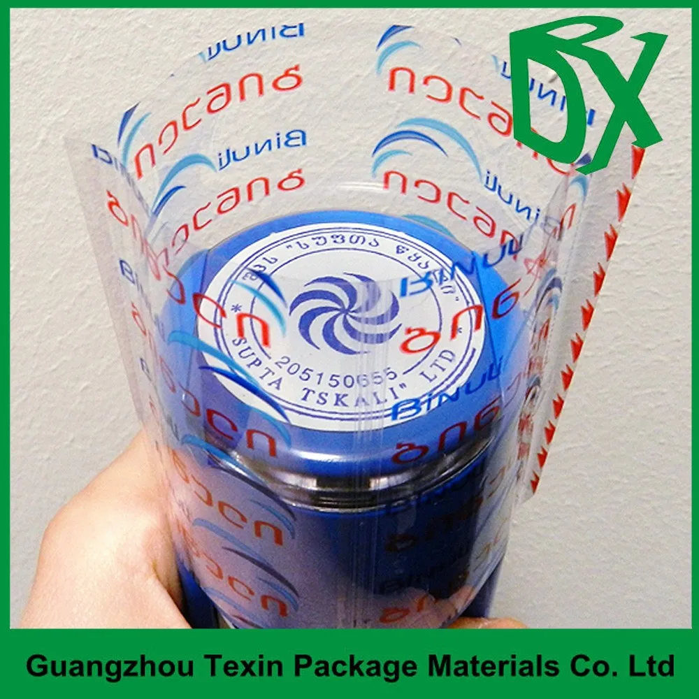 Food Packging Bottle Cap Neck / Shrink Sleeve / Pvc Shrinking Sleeve In