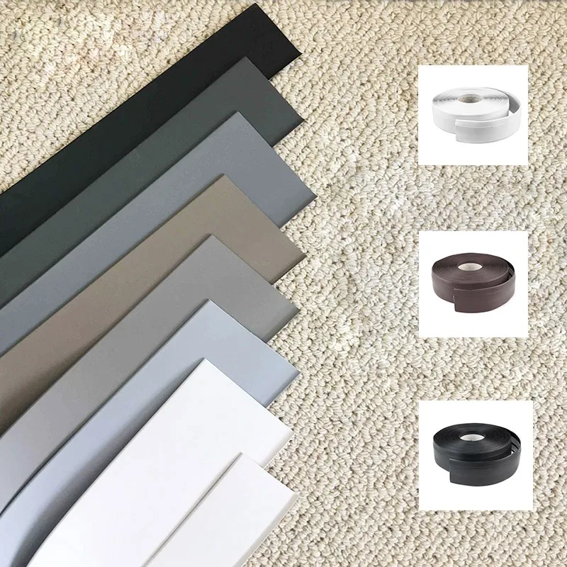 Colored Wall Base Rubber Floor Skirting Vinyl Extrusion Wall Baseboard