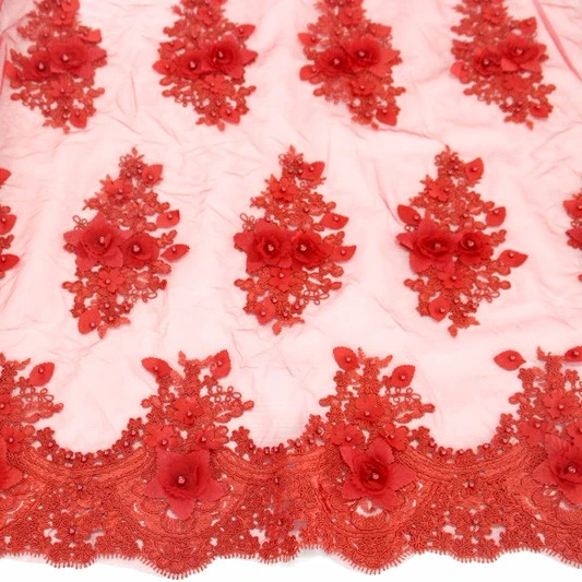 red flower lace