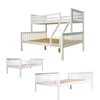 SG-LL15 triple bunk bed white solid wood 3 sleeper bed frame double and single size