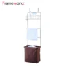 modern over door hanging laundry centre / hamper/laundry sorter with towel rack