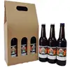 Hot sale beer wine bottle carrier paper die cut packaging Display Box