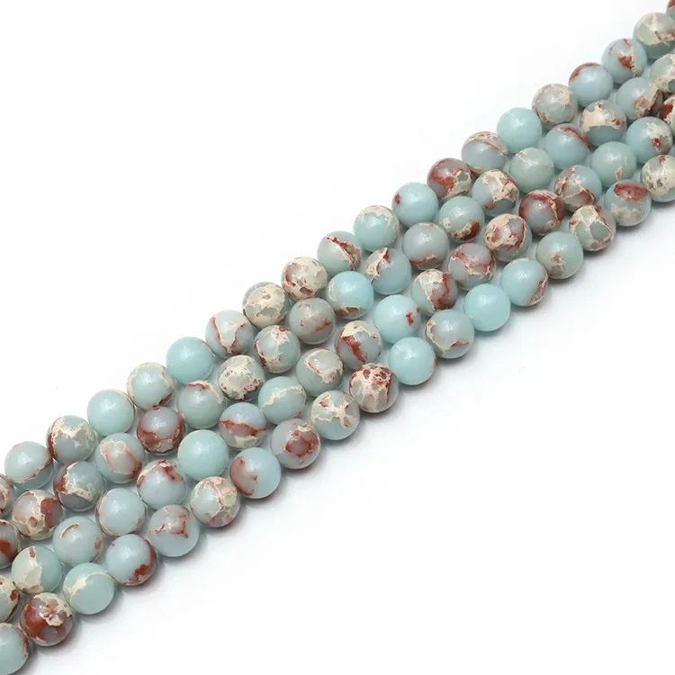 Natural Artistic Jasper Gemstone Round Spacer Beads 15.5'' 4mm 6mm 8mm 10mm 12mm 